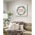 Merry Christmas Wreath Gallery Wrapped Canvas