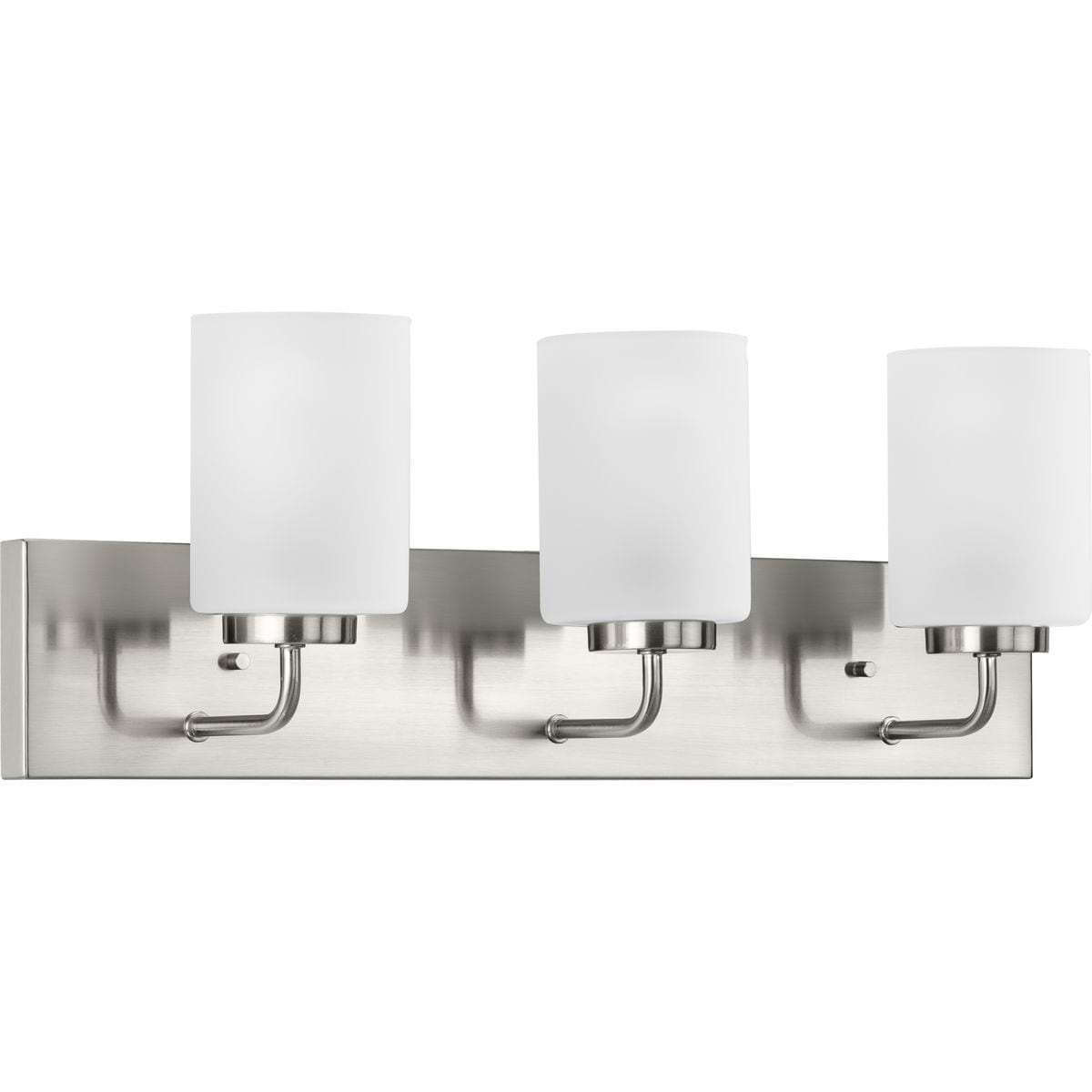 Merry Collection 3 Light Etched Glass Brushed Nickel Bath Vanity Light