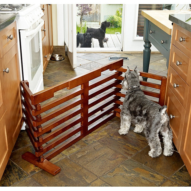 Merry Products Wooden High Gate N Crate Folding Pet Gate
