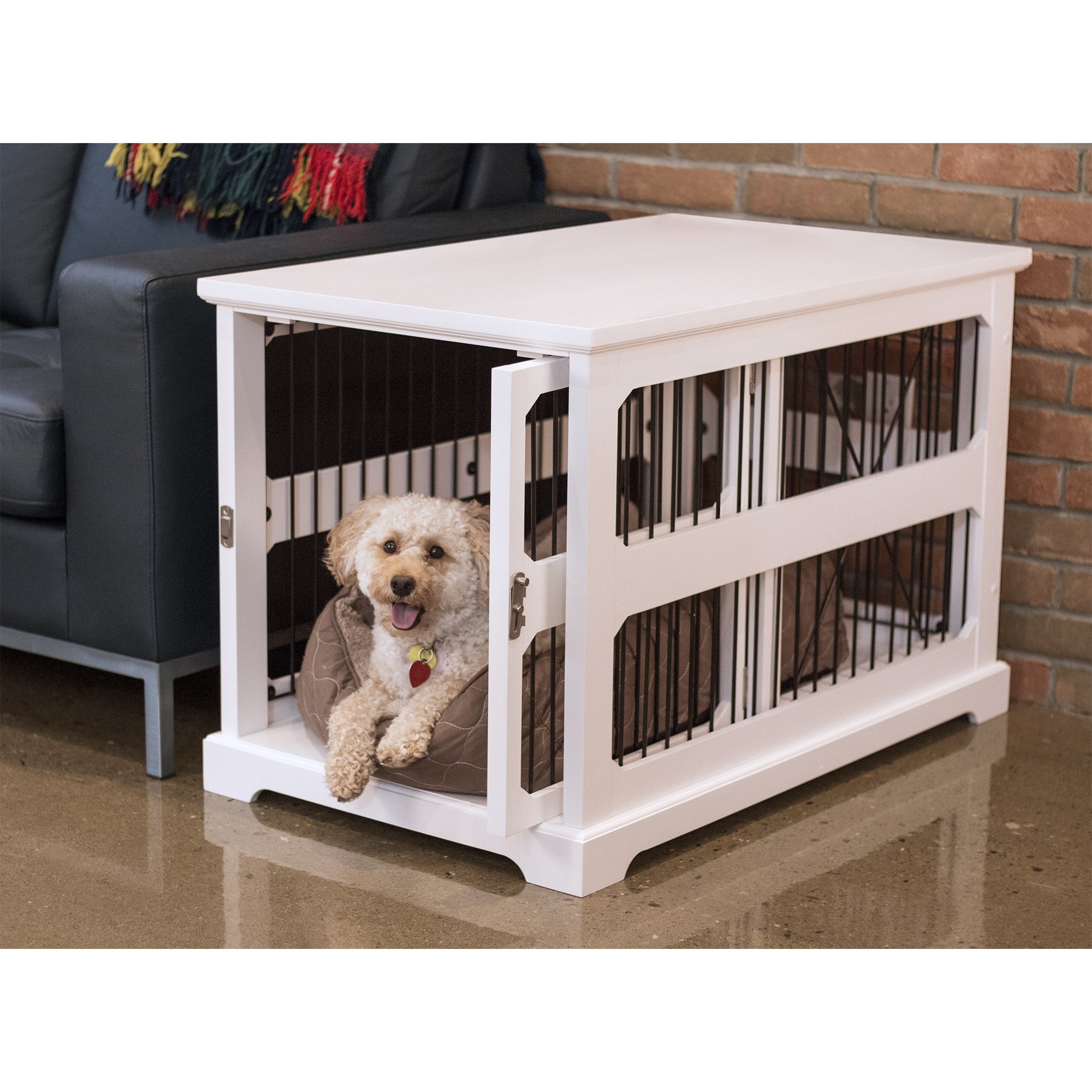 Slide Aside Crate Kennel End Table