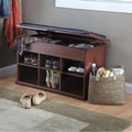 Merry Products Wooden Shoe Bench Wth Cushion And Storage