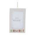 Merry Bright Photo Frame Ornament Set Of 6 3 L X 4.25 H