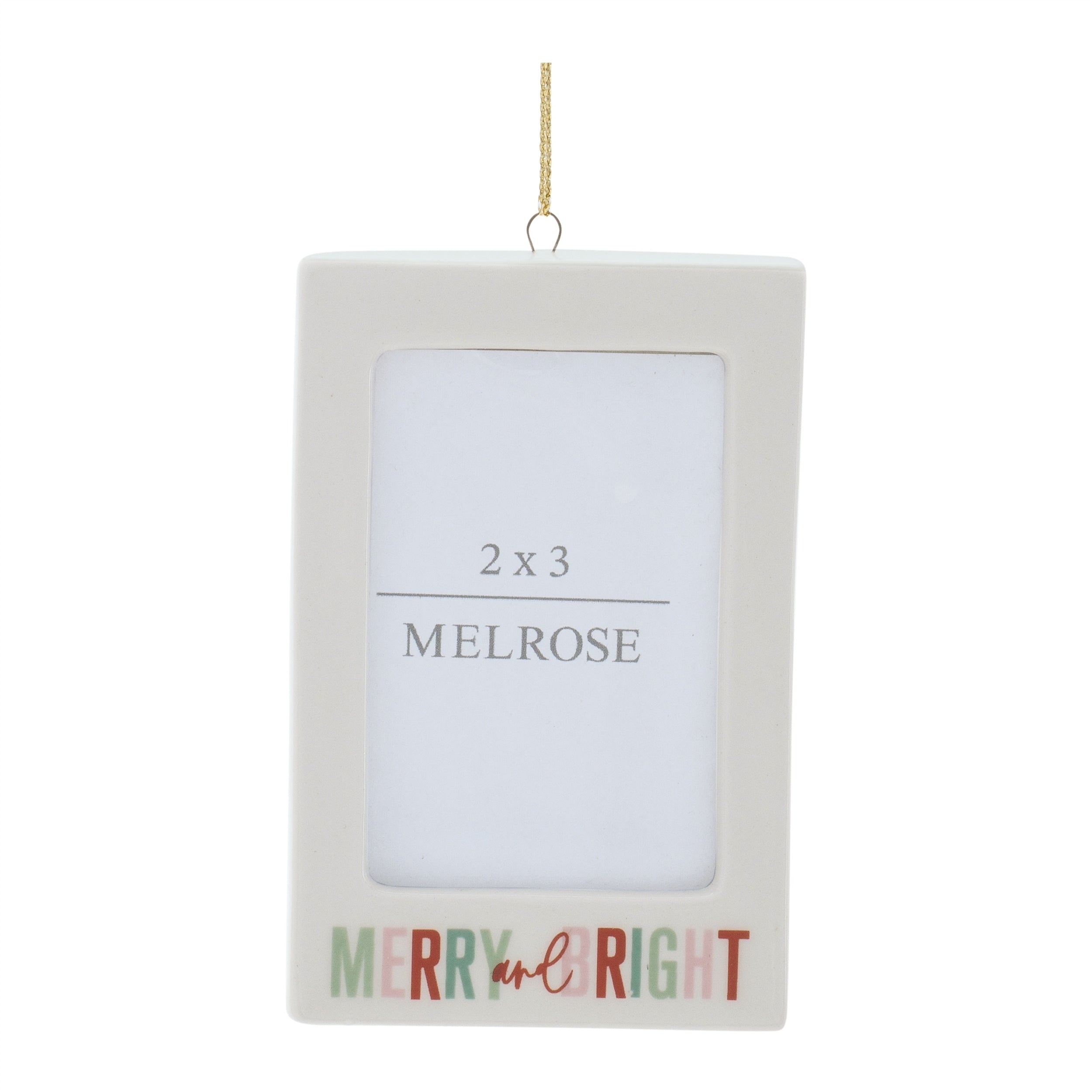 Merry Bright Photo Frame Ornament Set Of 6 3 L X 4.25 H