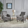 Mervynn Mid Century Modern Microfiber Recliner Set Of 2 By Christopher Knight Home
