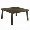 Mery Dining Table 59 Inch Square Top Walnut Brown Solid Rubberwood