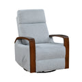 Mery Swivel Glider Manual Reclining Chair Light Gray Boucle Fabric