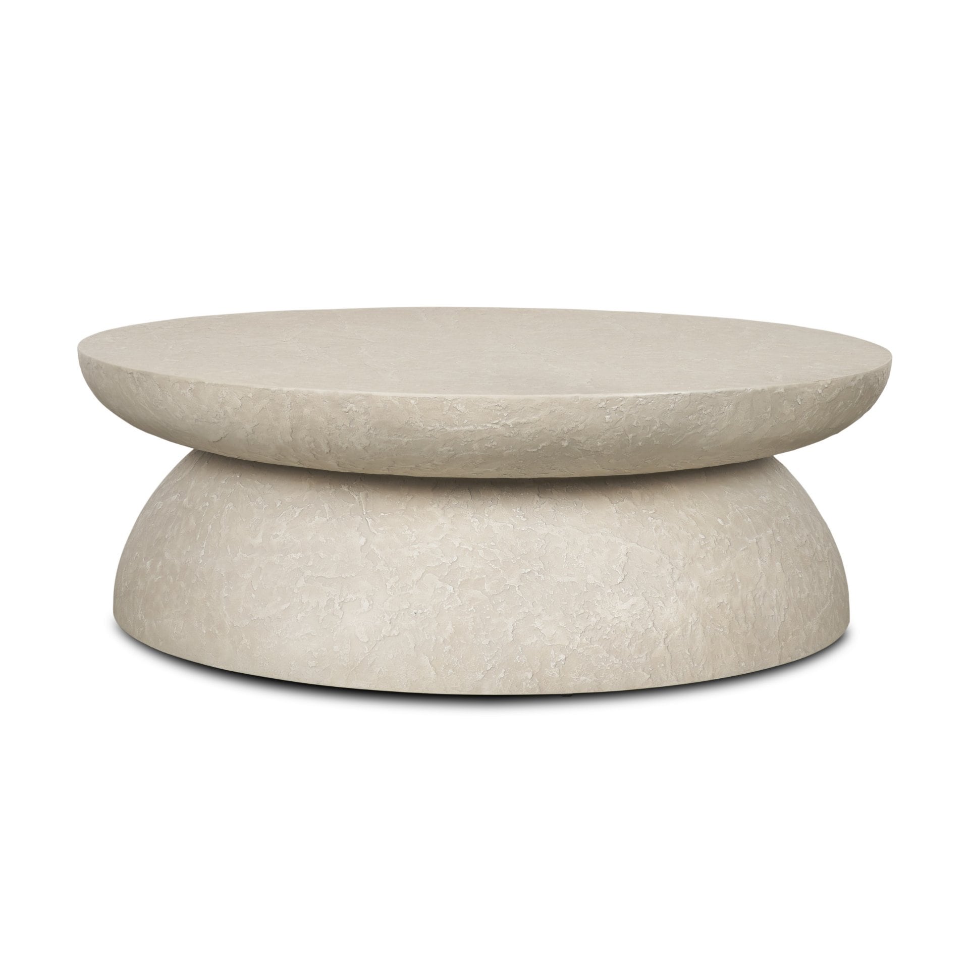 Mesa 48 Round Stone Finish Coffee Table
