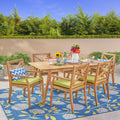 Mesa Outdoor 7 Piece Acacia Wood Dining Set By Christopher Knight Home