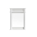 Messina 30 Rectangular Bathroom Vanity Framed Wall Mirror In White 30 Inches