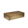 Metal Constructed Coffee Table In Cuboid Shape Gold
