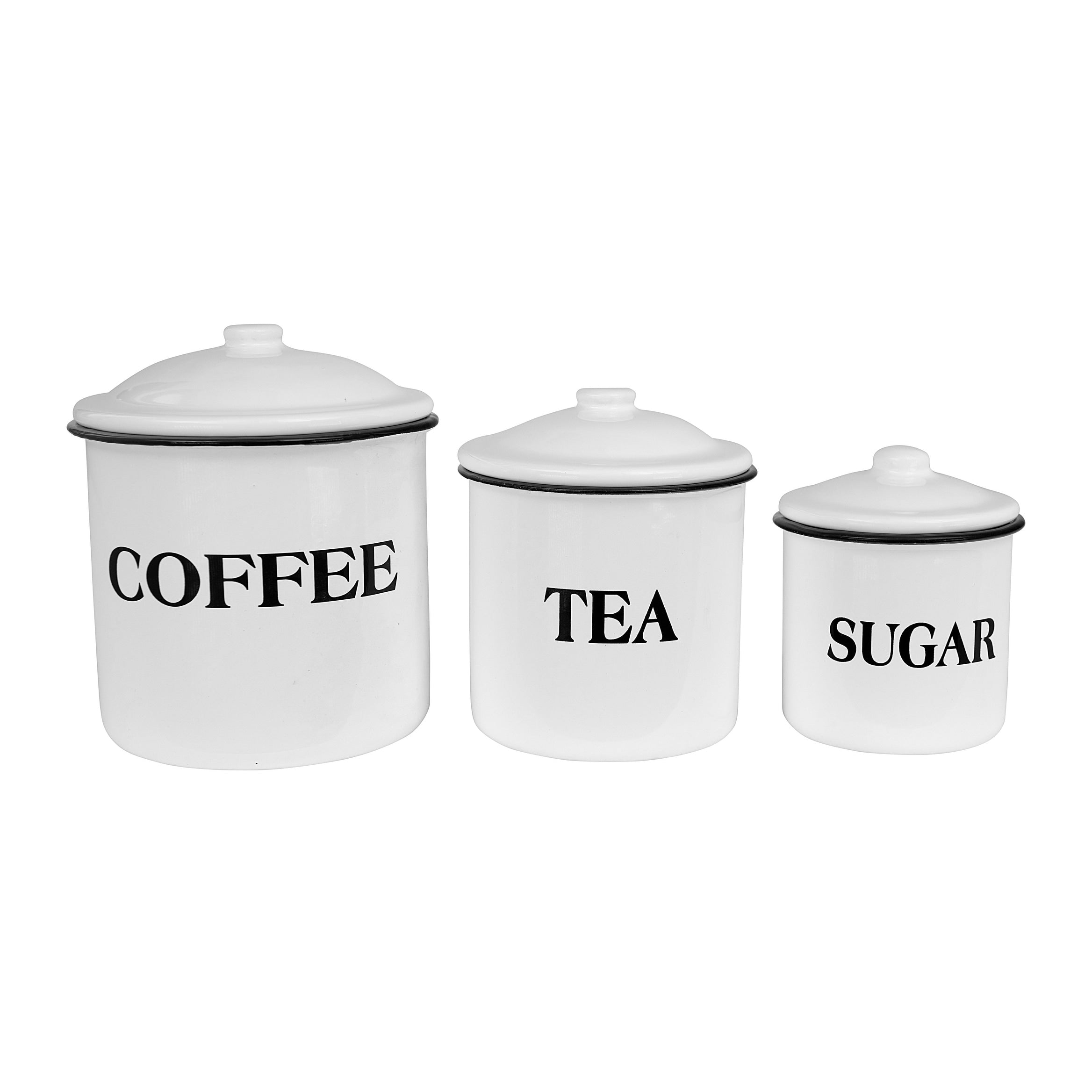 Metal Containers With Lids Coffee Tea Sugar