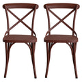 Metal Cross Back Dining Chair 19.5 L X 16.5 W X 34.25 H