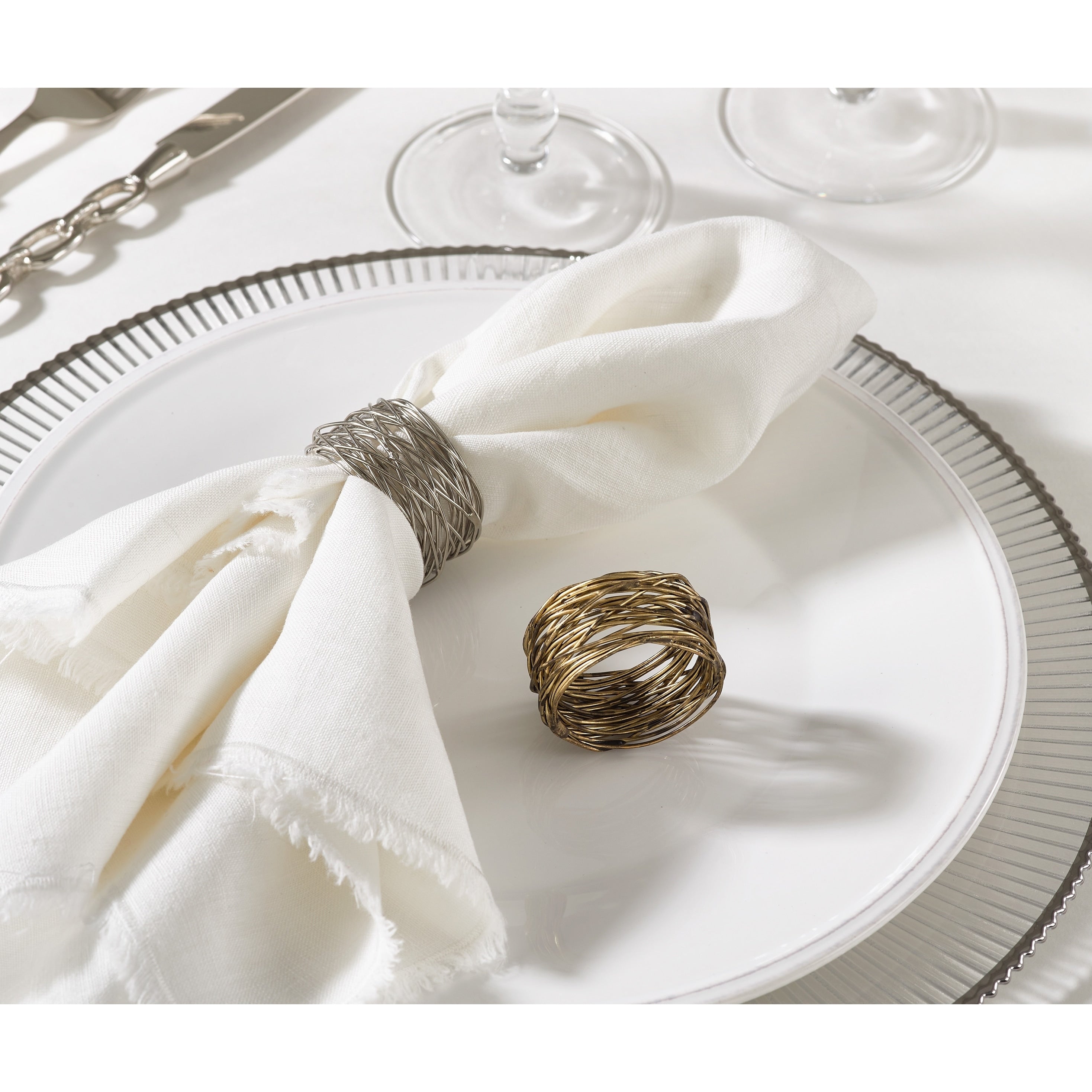 Metal Design Metal Design Napkin Ring Set Of 4