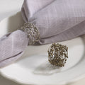 Metal Design Napkin Rings Set Of 4