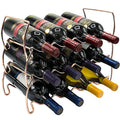 Metal Detachable Wine Rack 3 Tier Copper