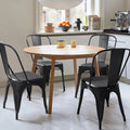 Metal Dining Chairs Set Of 4 Stackable Restaurant Classic Trattoria Chairs Modern Bar Chairs For Dining Room Patio Outdoor