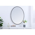 Metal Frame Oval Mirror