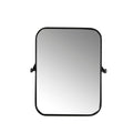 Metal Framed Pivoting Wall Mirror Black