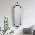 Swivel Wall Mount Metal Mirror With Brackets Distressed