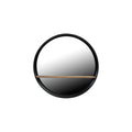24 Metal Wood Wall Mirror With Shelf Black