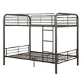 Metal Full Full Bunk Bed Gunmetal Gray