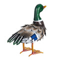 Metal Mallard Duck Garden Statue Standing Pose. 12.5 H