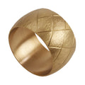 Metal Napkin Rings With Harlequin Design Set Of 4 .