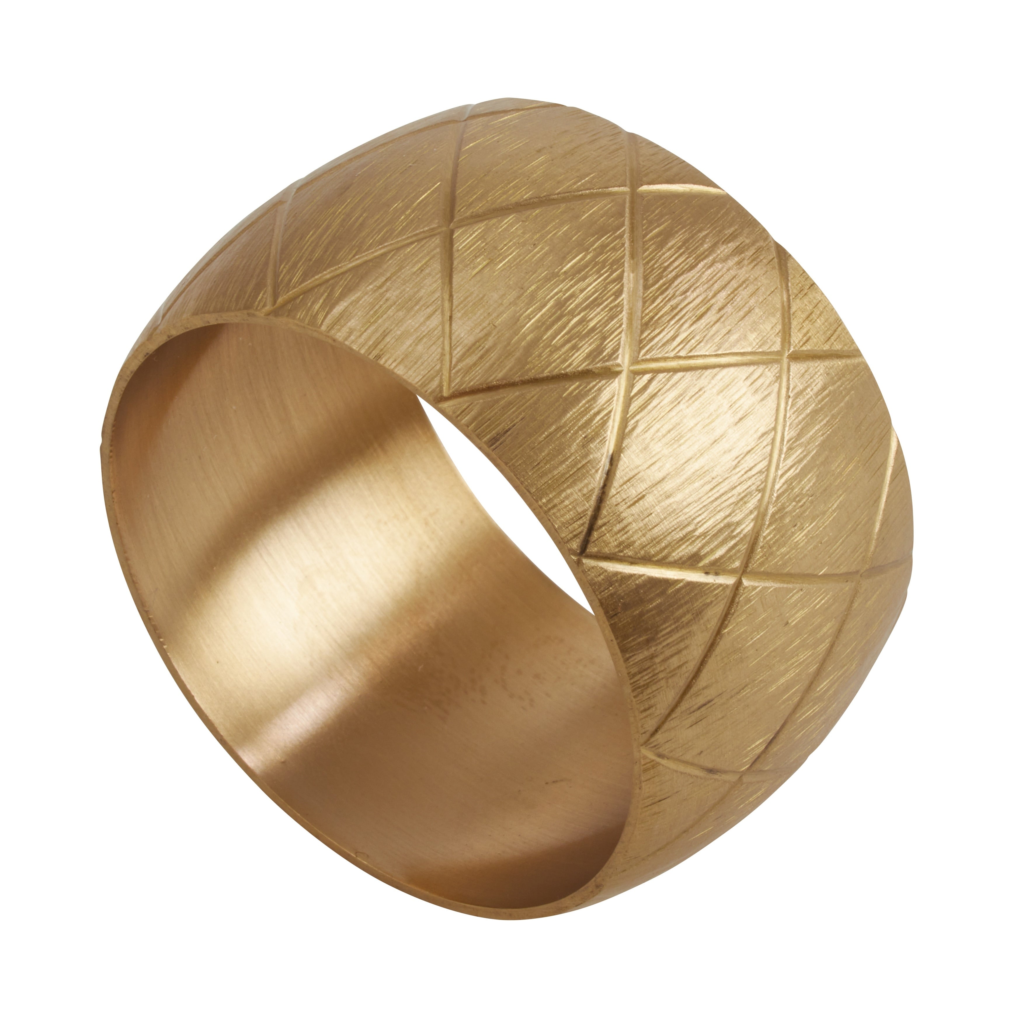 Metal Napkin Rings With Harlequin Design Set Of 4 .