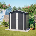 Metal Outdoor Storage Shed 6 X 4 Ft Metal Shed With Lockable Door Waterproof Garden Tool Shed Storage House Gray