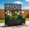 Metal Planter Box With Trellis Outdoor Garden Planter With Climbing Frame