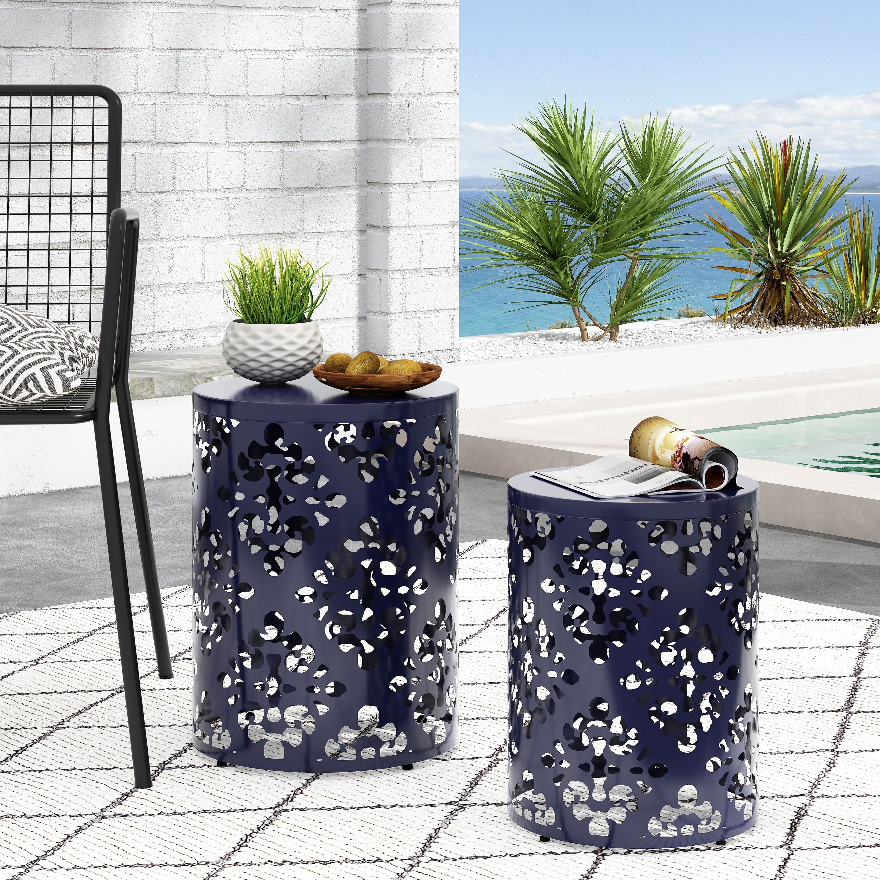Metal S 2 End Table No Assembly Is Required This Comes As A Set Of Two