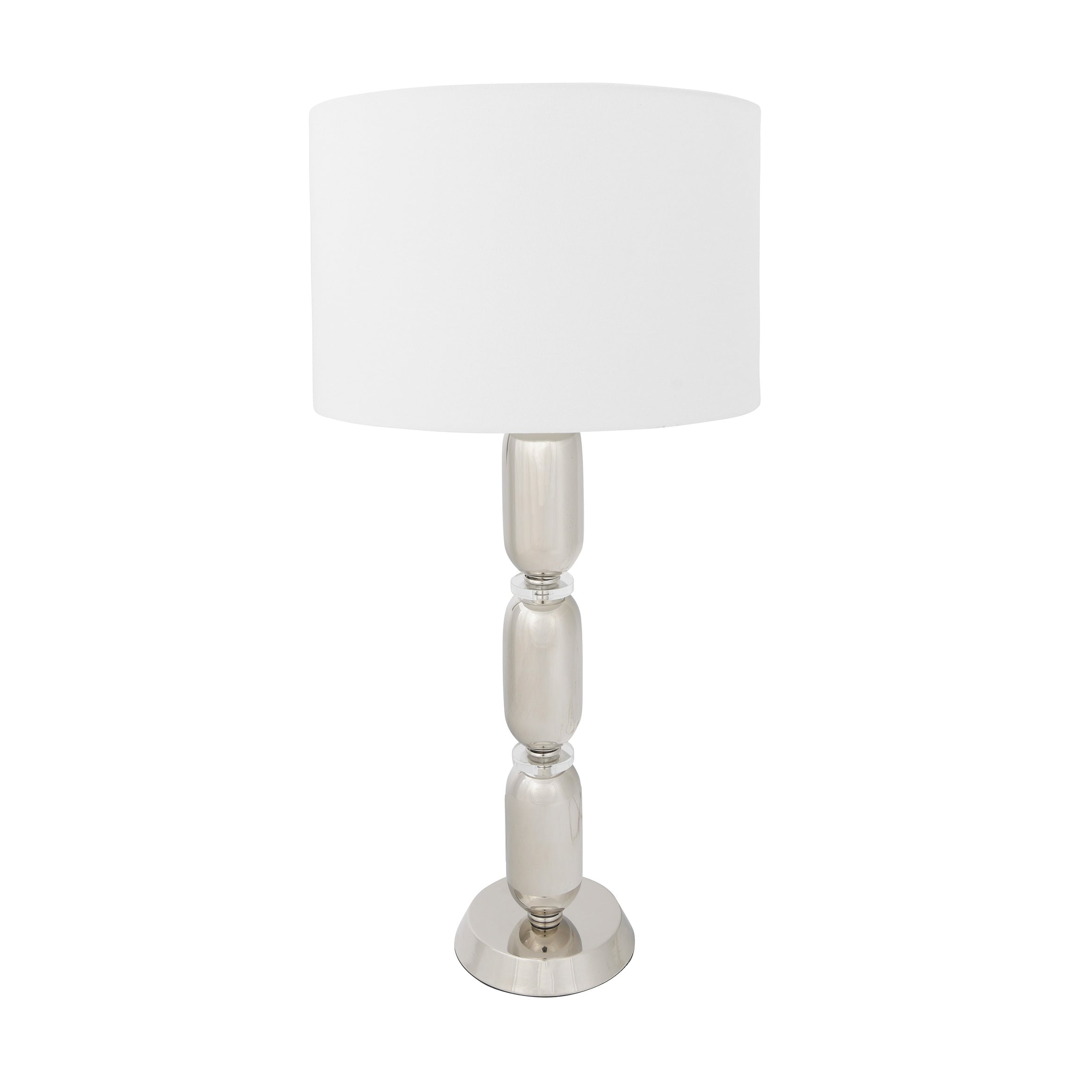 Metal Table Lamp With Glass Middle