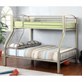 Metal Twin Full Bunk Bed Gold
