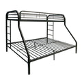 Metal Twin Xl Queen Bunk Bed With Ladders Black