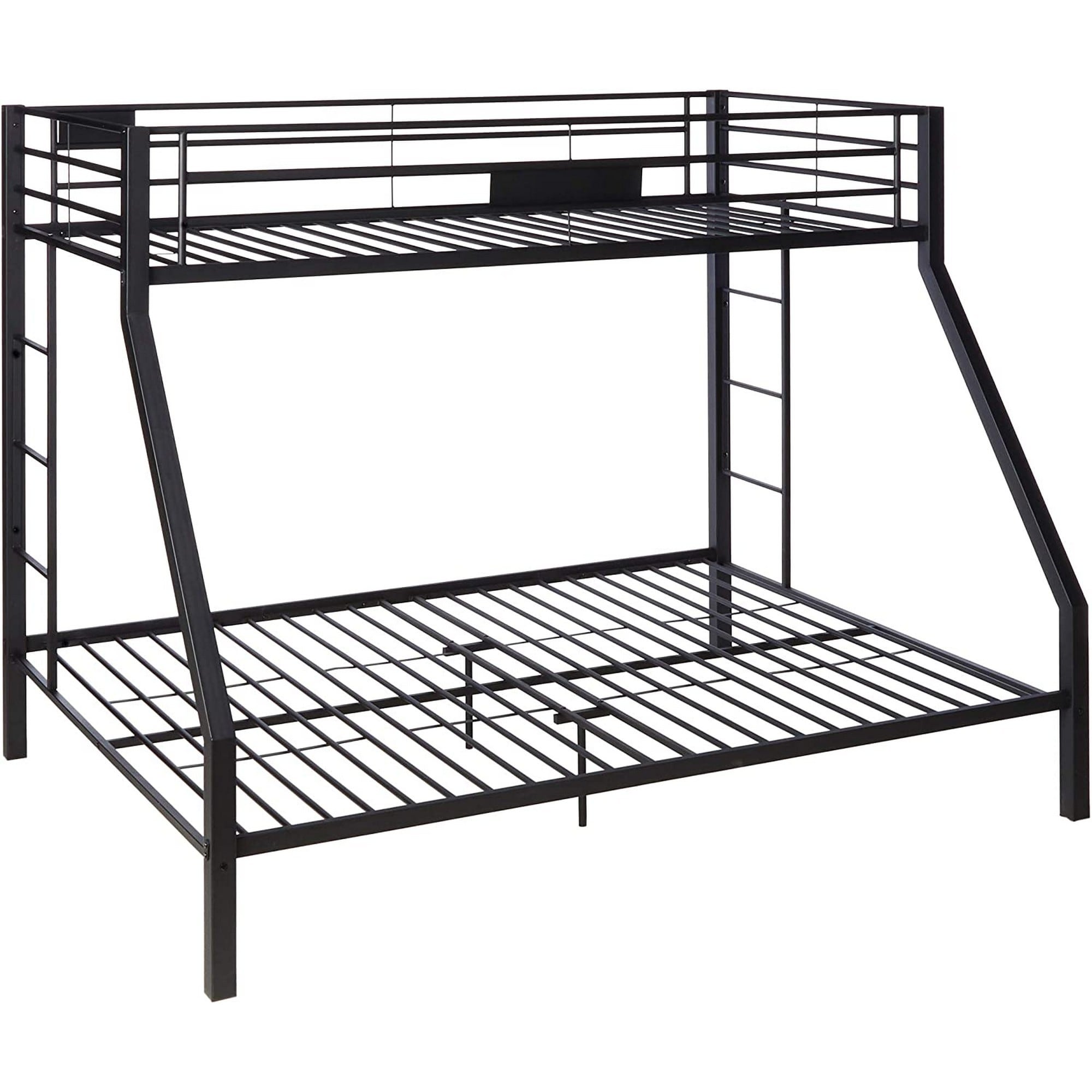 Metal Twin Xl Queen Bunk Bed Black Sand