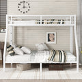 Metal Twin Xl Over Queen Bunk Bed For Teens And Adults With Storage