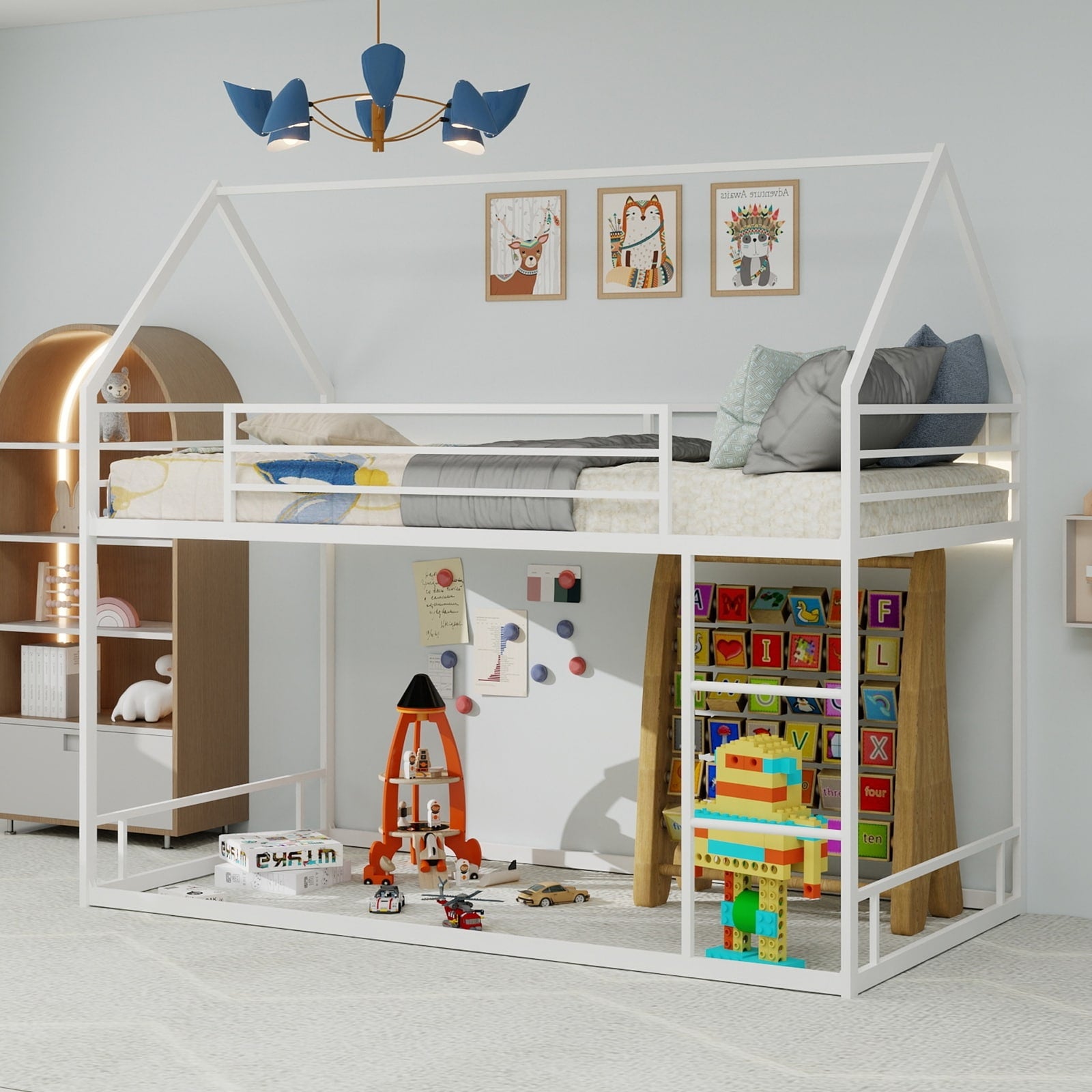 Metal Twin Over Twin Bunk Bed Heavy Duty Sturdy Metal