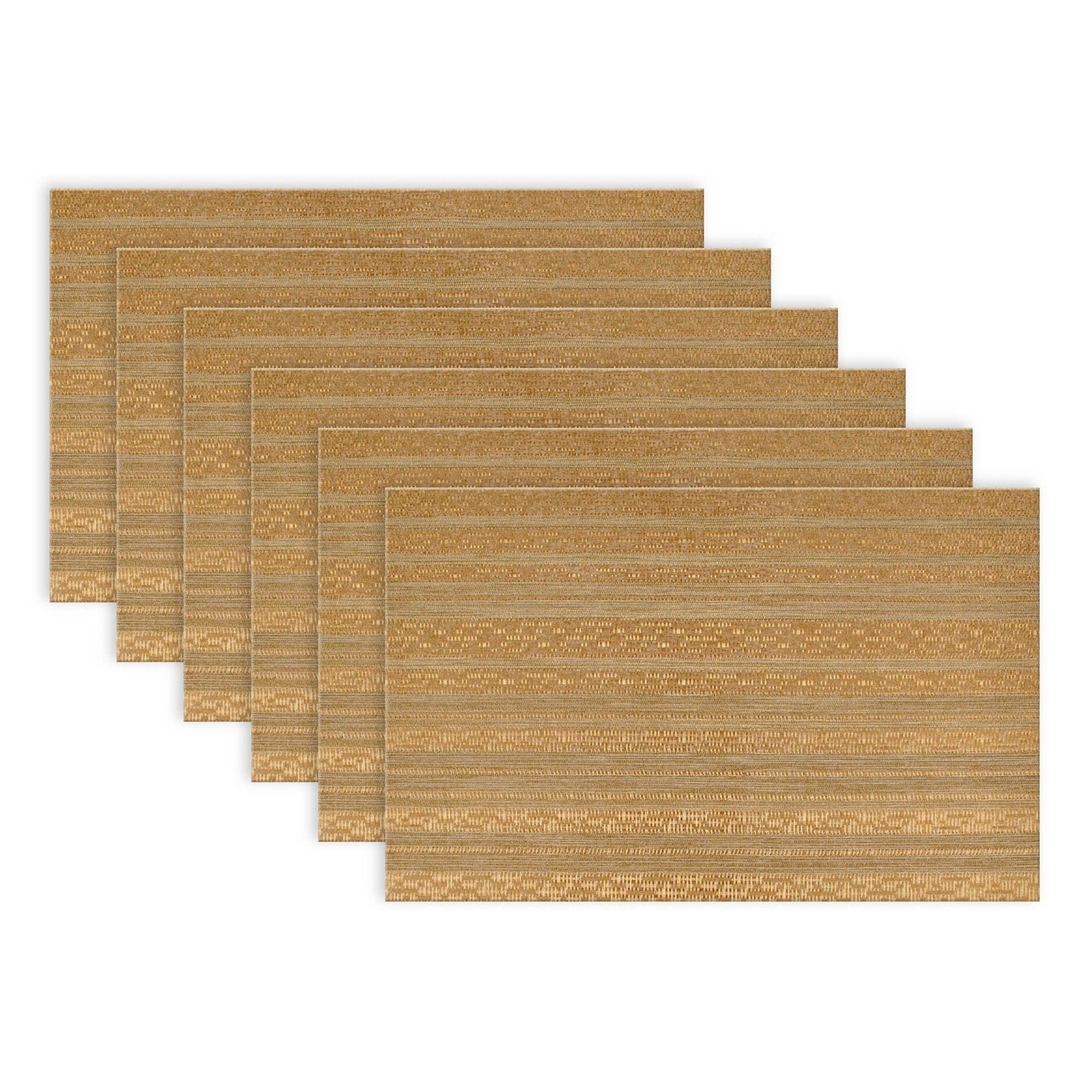 Metallic Basketweave Placemat Set Of 6