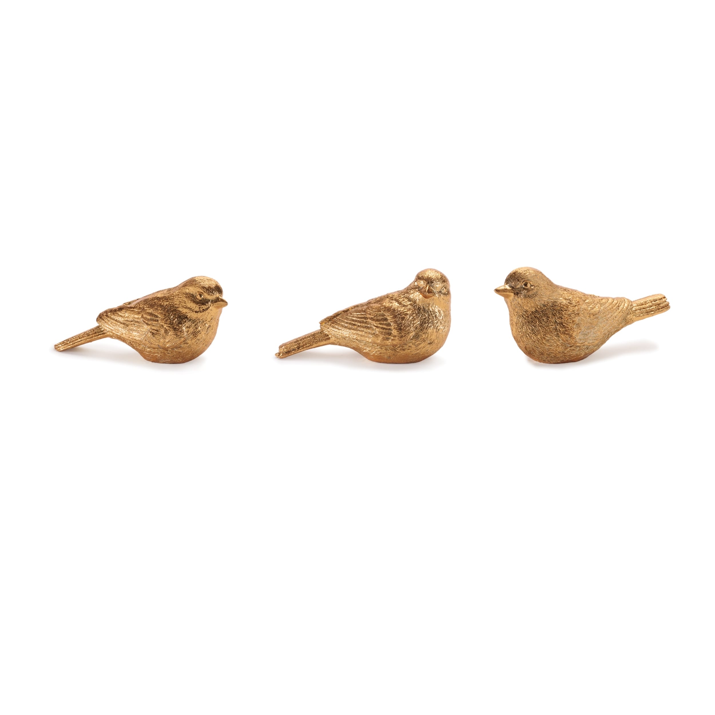 Metallic Bird Figurine Set Of 6