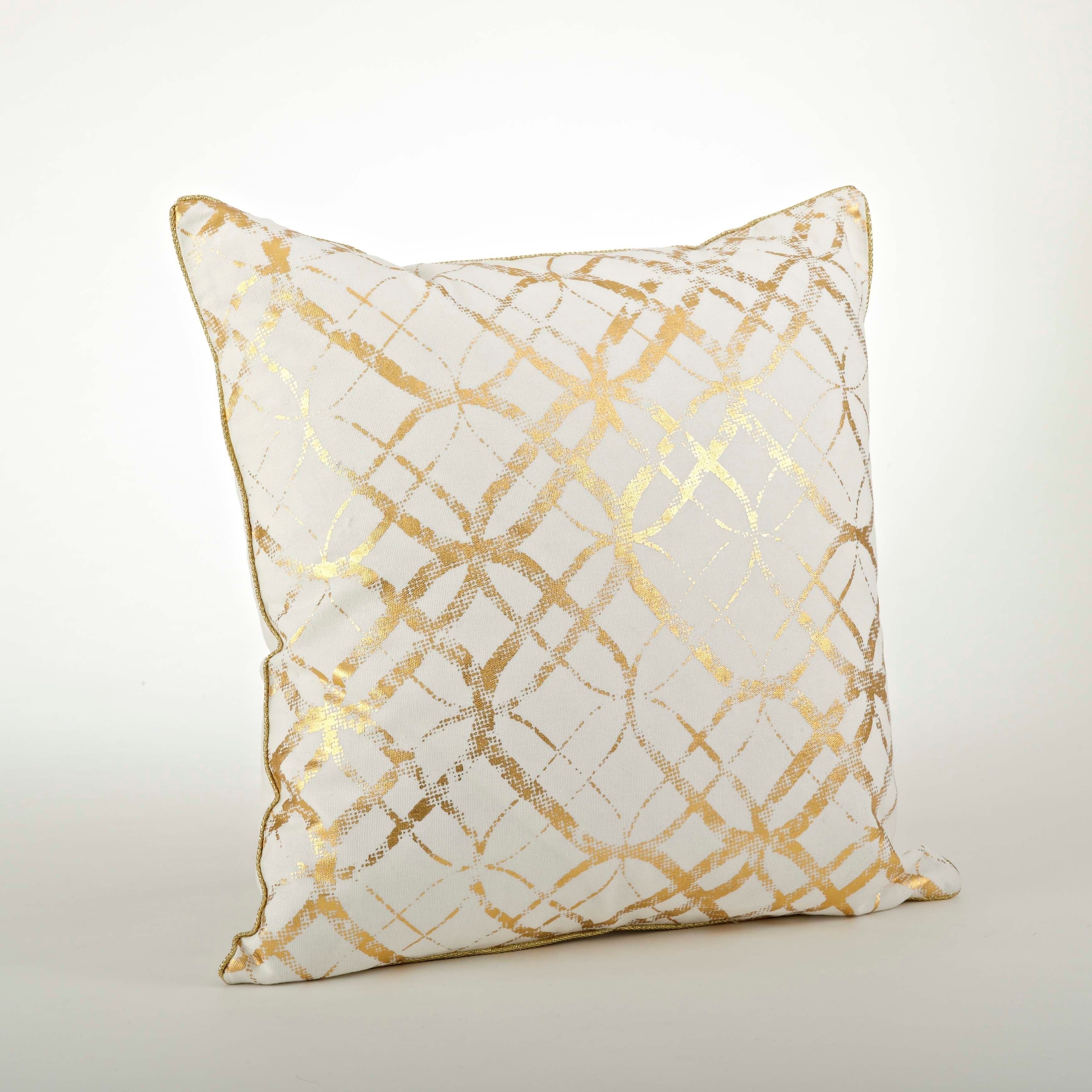 Metallic Foil Print Pillow 20Inch
