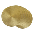 Metallic Gold Round Woven Placemat Set Of 6