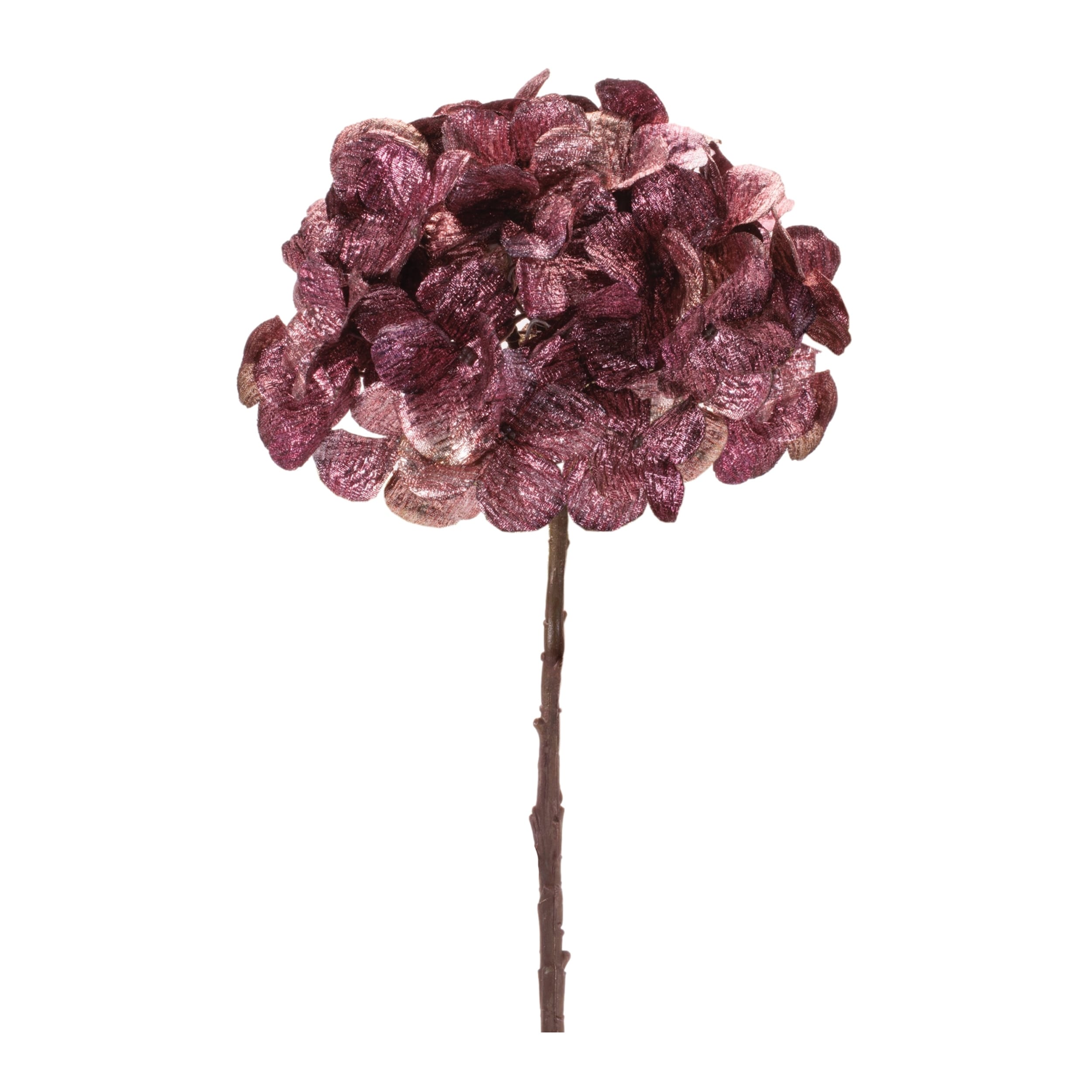 Metallic Hydrangea Flower Stem Set Of 4