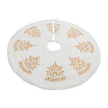 Metallic Leaf Christmas Tree Skirt 48 D