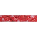 Metallic Red And White Snowflake Wired Craft Ribbon 2.5 X 16 Yards N A