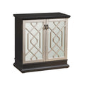Metallic Silver And Black Door Chest