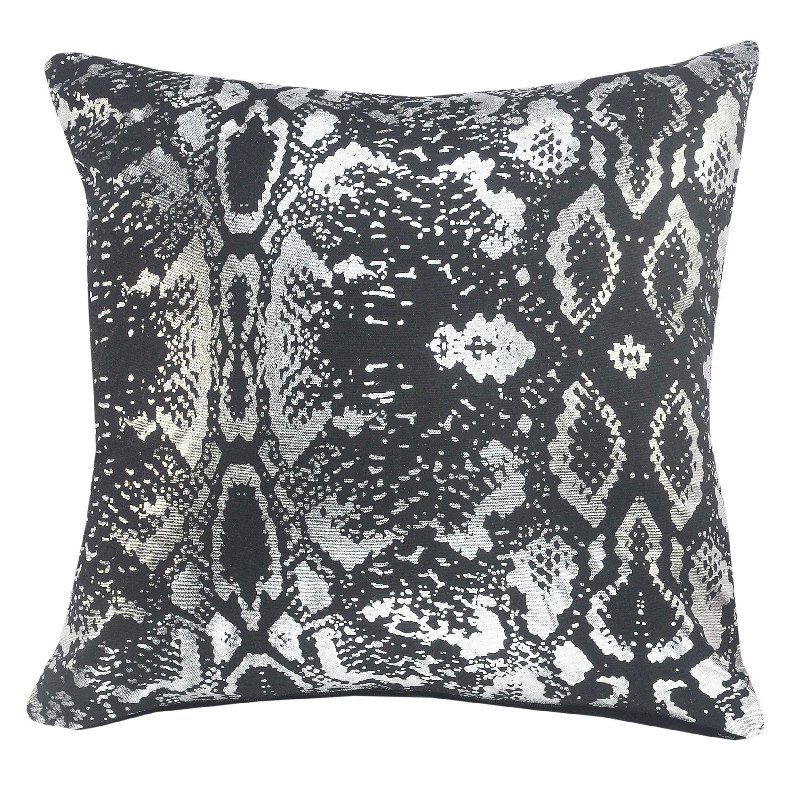 Metallic Snakeskin Throw Pillow