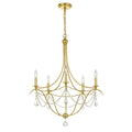 Metro 5 Light Antique Gold Chandelier