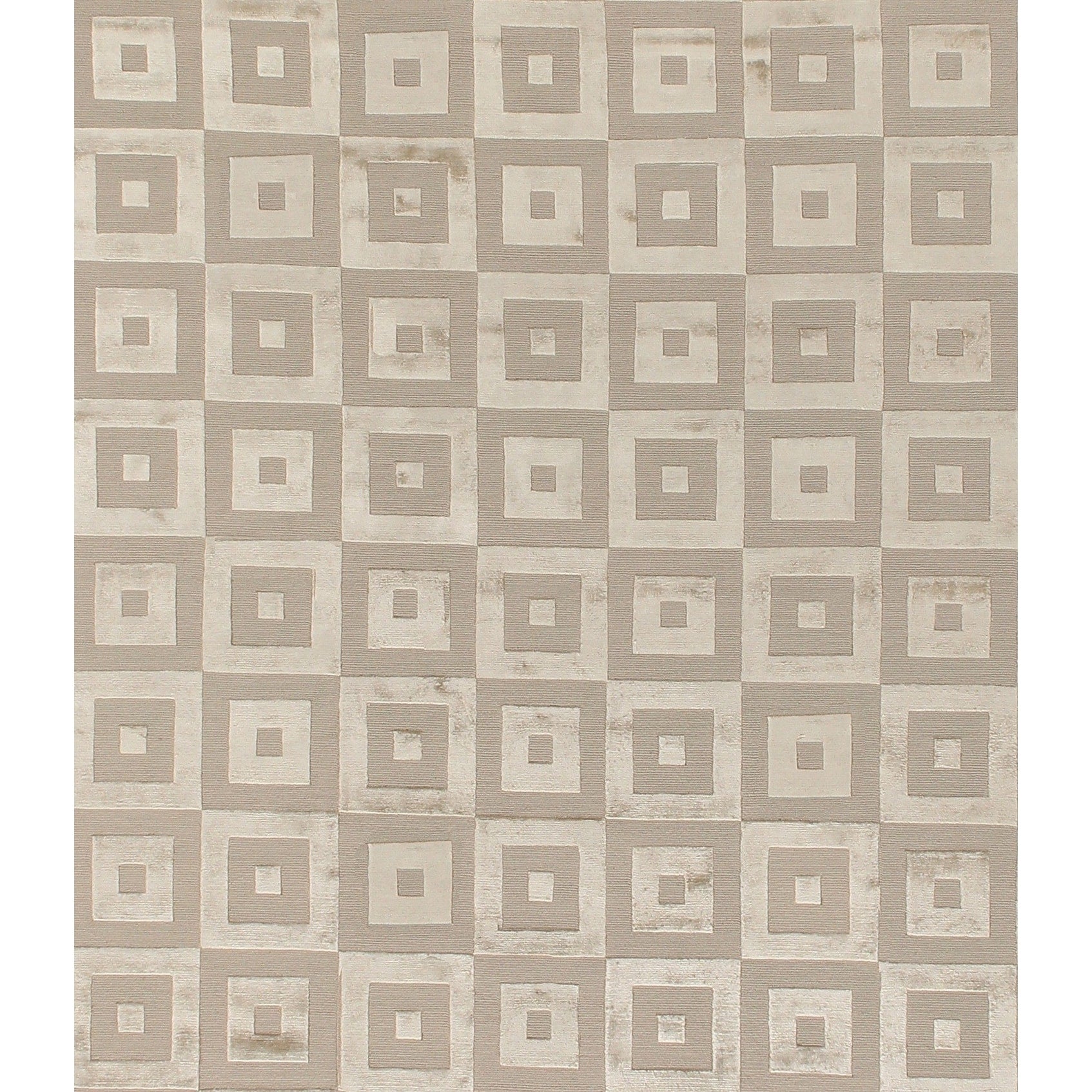 Metro Velvet Hand Knotted Wool Viscose Beige Area Rug 8 X 10