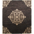 Metro Velvet Hand Knotted Wool Viscose Ivory Light Blue Area Rug 8 Round