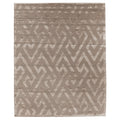 Metro Velvet Hand Knotted Wool Viscose Light Beige Area Rug 8 X 10